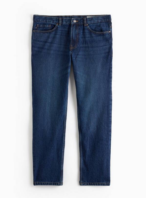 UNION WORKS Dark Rinse Straight Leg Denim Jeans 34R